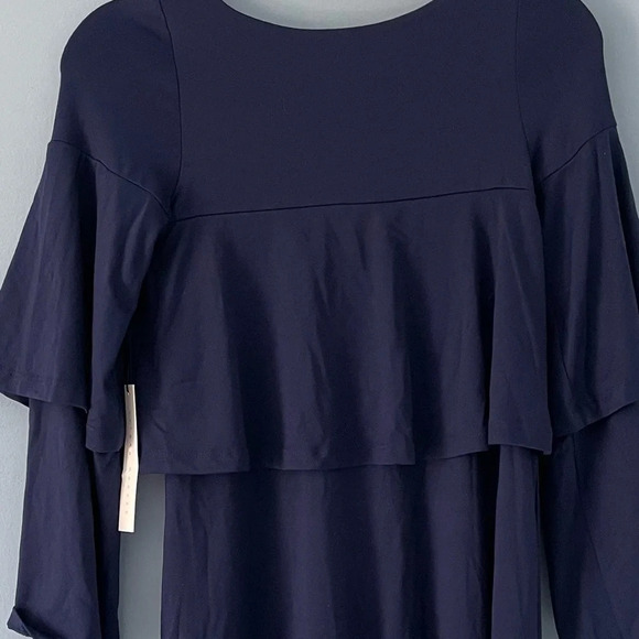 New! Susan Monoco layered ruffle Dress deep sea blue nwt 18200 - Picture 4 of 7